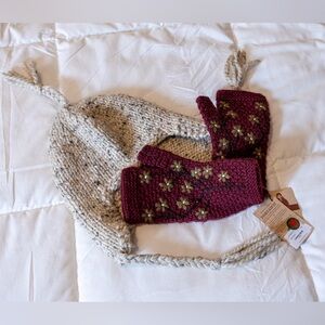 Winter Wool Hat and Alpaca Gloves